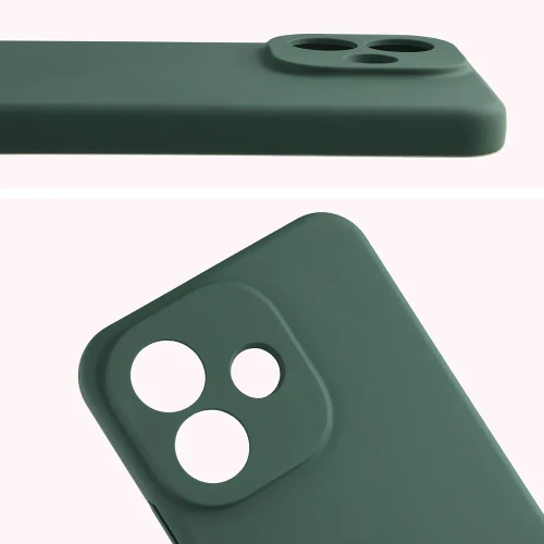 Silikonowe etui Bizon Soft Case do Xiaomi Redmi Note 17 Pro 5G, ciemnozielone (5/7)