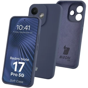 Silikonowe etui Bizon Soft Case do Xiaomi Redmi Note 17 Pro 5G, ciemnoniebieskie