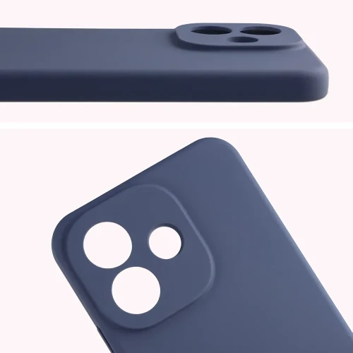 Silikonowe etui Bizon Soft Case do Xiaomi Redmi Note 17 Pro 5G, ciemnoniebieskie (5/7)