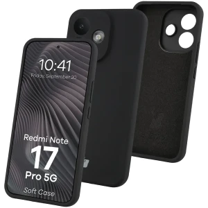 Silikonowe etui Bizon Soft Case do Xiaomi Redmi Note 17 Pro 5G, czarne