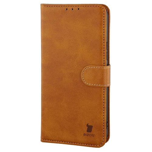 Etui z klapką Bizon Case Pocket do Xiaomi POCO F9 Ultra, brązowe (3/6)