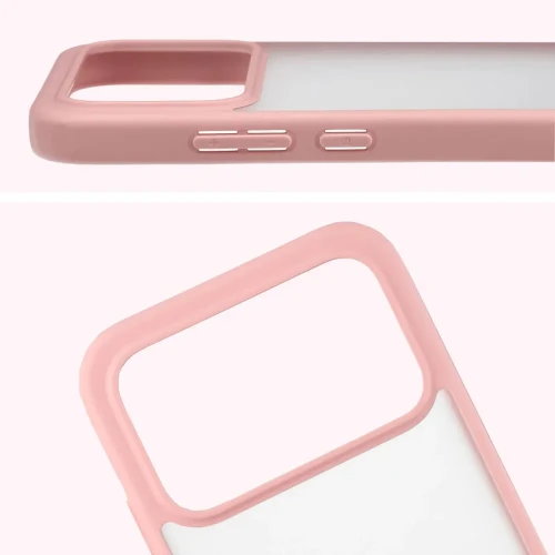 Etui + szkło hartowane Bizon Angelo Pack do Xiaomi POCO F9 Pro, półprzezroczyste z jasnoróżową ramką (4/8)