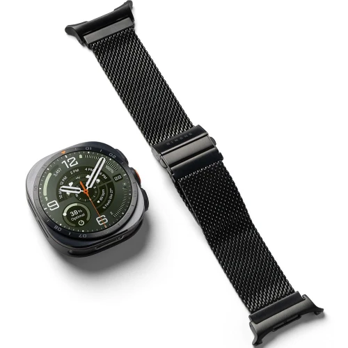 Pasek ze stali nierdzewnej Ringke Metal One Mesh do Galaxy Watch Ultra 2 47mm (2026) / 1 47mm (2025), czarny (8/8)