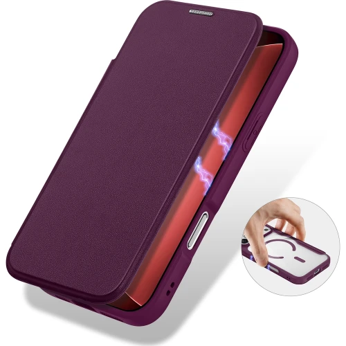 Etui Dux Ducis Skin X Pro Magnetic do iPhone 18 Pro Max / 17 Pro Max do MagSafe, burgundowe (6/11)