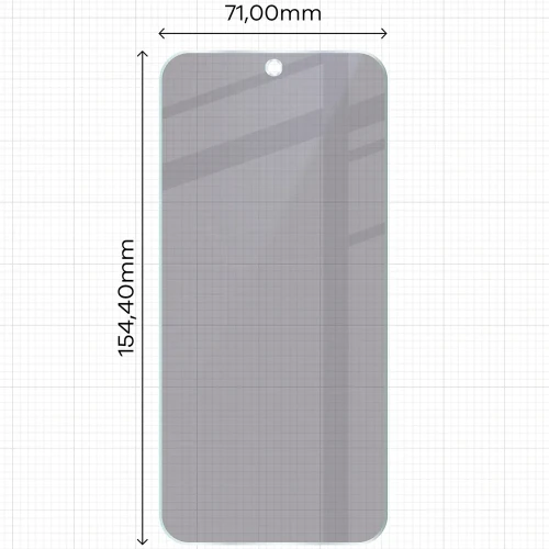 Prywatyzujące szkło hybrydowe Bizon Hybrid Shadow do Oppo Reno16 F / Reno16 FS, matowe (2/6)