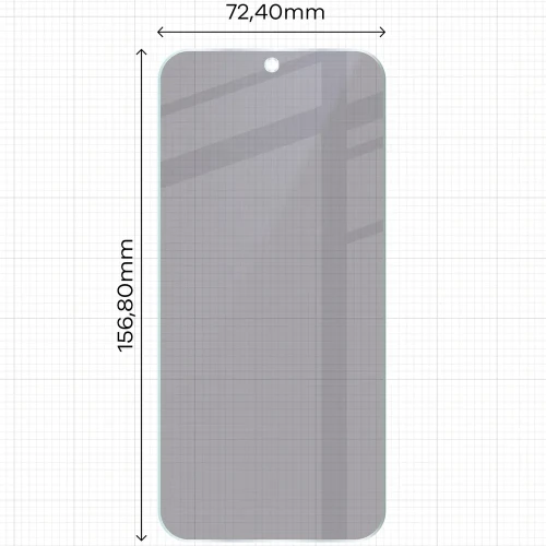 Prywatyzujące szkło hybrydowe Bizon Hybrid Shadow do OPPO Reno16 Pro, matowe (2/6)