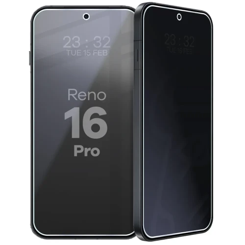Prywatyzujące szkło hybrydowe Bizon Hybrid Shadow do OPPO Reno16 Pro, matowe (6/6)