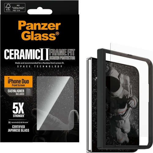Szkło hartowane z aplikatorem PanzerGlass Ceramic Ultra-Wide Fit + Easy Aligner do iPhone Duo (1/6)