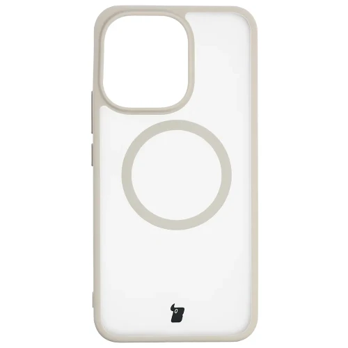 Etui z pierścieniem magnetycznym Bizon Case MatteO do Xiaomi Redmi Note 17 4G/5G, przydymione-beżowe (2/7)