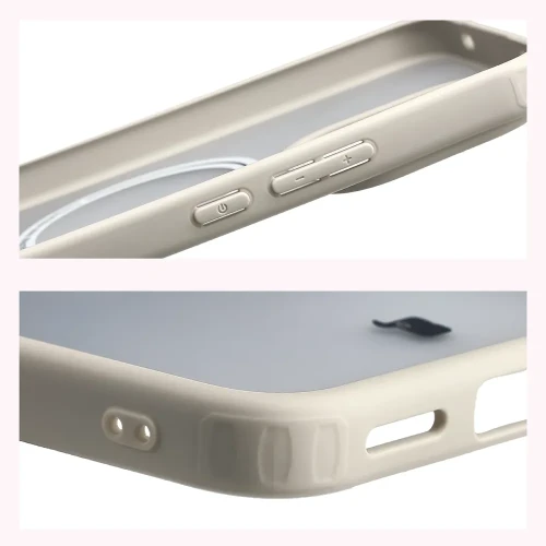 Etui z pierścieniem magnetycznym Bizon Case MatteO do Xiaomi Redmi Note 17 4G/5G, przydymione-beżowe (5/7)