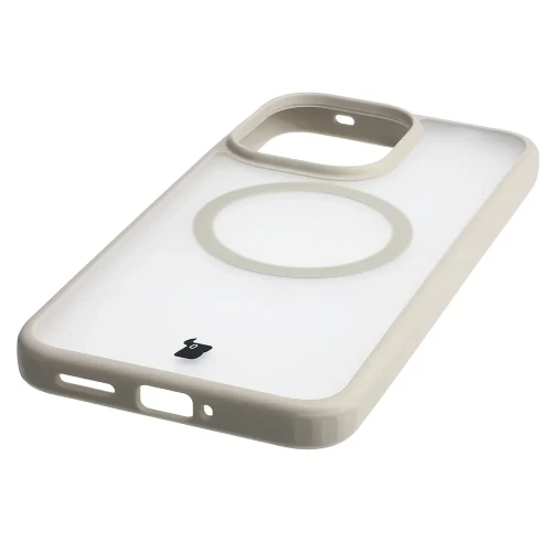Etui z pierścieniem magnetycznym Bizon Case MatteO do Xiaomi Redmi Note 17 4G/5G, przydymione-beżowe (6/7)