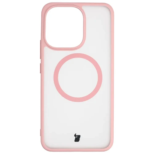 Etui z pierścieniem magnetycznym Bizon Case MatteO do Xiaomi Redmi Note 17 4G/5G, przydymione-jasnoróżowe (2/7)