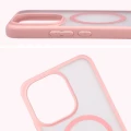 Etui z pierścieniem magnetycznym Bizon Case MatteO do Xiaomi Redmi Note 17 4G/5G, przydymione-jasnoróżowe (4/7)