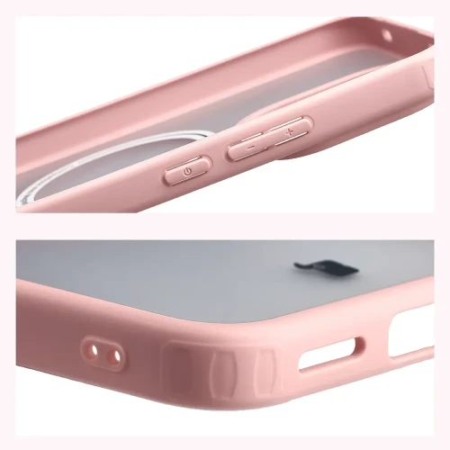 Etui z pierścieniem magnetycznym Bizon Case MatteO do Xiaomi Redmi Note 17 4G/5G, przydymione-jasnoróżowe (5/7)