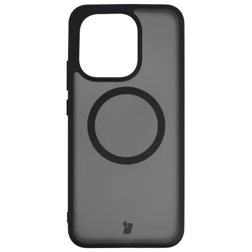 Etui z pierścieniem magnetycznym Bizon Case MatteO do Xiaomi Redmi Note 17 Pro 5G, przydymione-czarne (2/7)