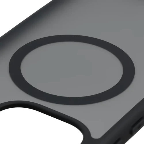 Etui z pierścieniem magnetycznym Bizon Case MatteO do Xiaomi Redmi Note 17 Pro 5G, przydymione-czarne (3/7)