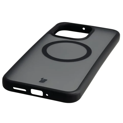 Etui z pierścieniem magnetycznym Bizon Case MatteO do Xiaomi Redmi Note 17 Pro 5G, przydymione-czarne (6/7)