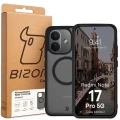 Etui z pierścieniem magnetycznym Bizon Case MatteO do Xiaomi Redmi Note 17 Pro 5G, przydymione-czarne (7/7)