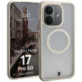 Etui z pierścieniem magnetycznym Bizon Case MatteO do Xiaomi Redmi Note 17 Pro 5G, przydymione-beżowe (1/7)
