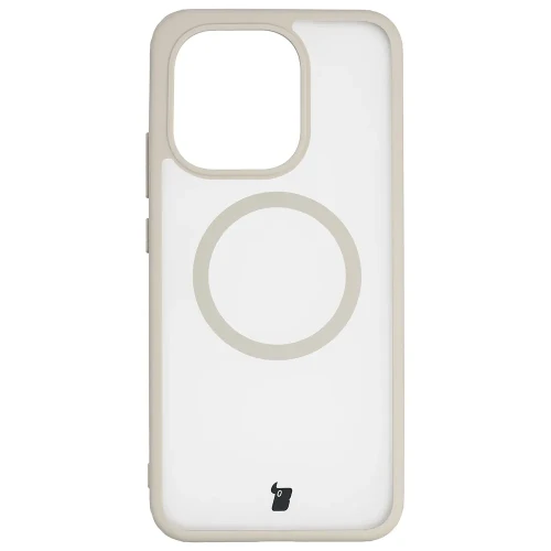 Etui z pierścieniem magnetycznym Bizon Case MatteO do Xiaomi Redmi Note 17 Pro 5G, przydymione-beżowe (2/7)