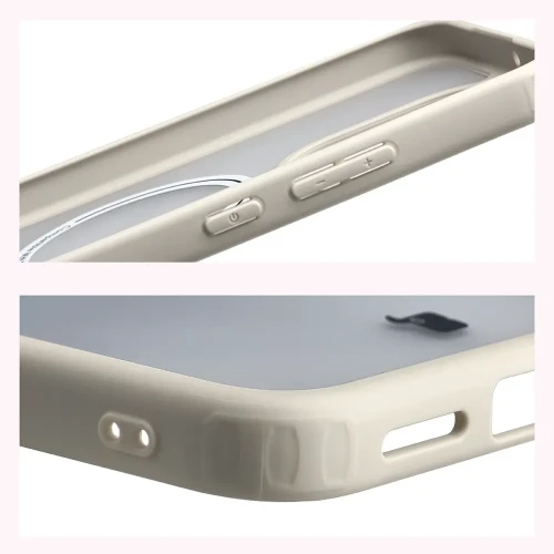 Etui z pierścieniem magnetycznym Bizon Case MatteO do Xiaomi Redmi Note 17 Pro 5G, przydymione-beżowe (5/7)