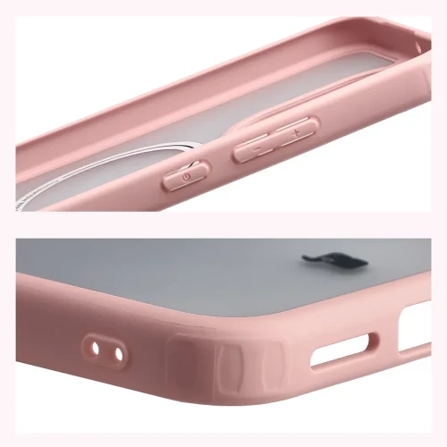 Etui z pierścieniem magnetycznym Bizon Case MatteO do Xiaomi Redmi Note 17 Pro 5G, przydymione-jasnoróżowe (5/7)
