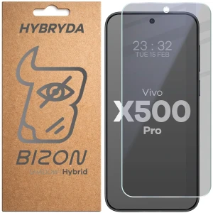 Prywatyzujące szkło hybrydowe Bizon Hybrid Shadow do Vivo X500 Pro, matowe