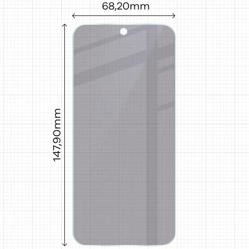 Prywatyzujące szkło hybrydowe Bizon Hybrid Shadow do Vivo X500 Pro, matowe (2/6)