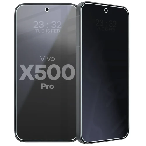 Prywatyzujące szkło hybrydowe Bizon Hybrid Shadow do Vivo X500 Pro, matowe (6/6)