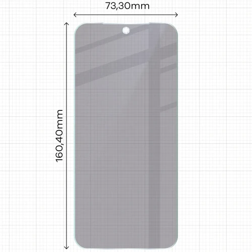 Prywatyzujące szkło hybrydowe Bizon Hybrid Shadow do Vivo X500 Pro Max, matowe (2/6)