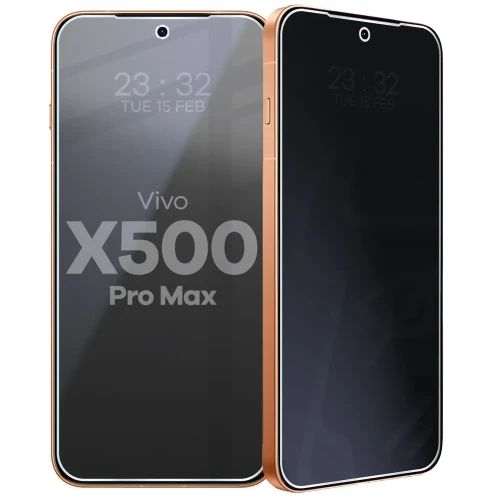 Prywatyzujące szkło hybrydowe Bizon Hybrid Shadow do Vivo X500 Pro Max, matowe (6/6)