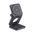 Ładowarka indukcyjna 3w1 Forcell F-Energy AluFold Pro, Qi2.2 do MagSafe, 25W, szara (1/5)