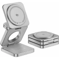 Ładowarka indukcyjna 3w1 Forcell F-Energy AluFold Pro, Qi2.2 do MagSafe, 25W, srebrna (2/5)