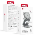 Ładowarka indukcyjna 3w1 Forcell F-Energy AluFold Pro, Qi2.2 do MagSafe, 25W, srebrna (5/5)