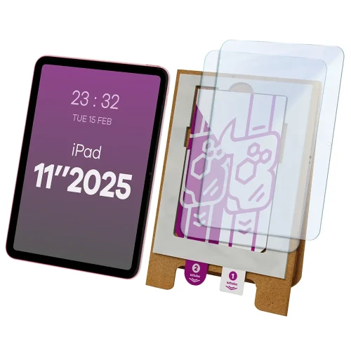 2x Szkło hybrydowe z eko aplikatorem Bizon Eplikator Tab Hybrid Mule do Apple iPad 11 A16 2025 (1/5)