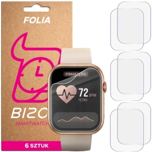 Folia ochronna na ekran zegarka Bizon Watch Film HydroFlex do Vess K7Pro, 6 sztuk