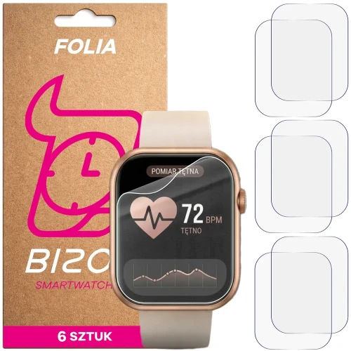 Folia ochronna na ekran zegarka Bizon Watch Film HydroFlex do Vess K7Pro, 6 sztuk (1/5)