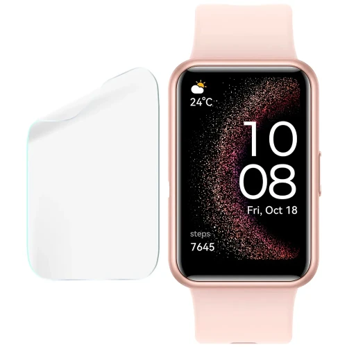 Folia ochronna na ekran zegarka Bizon Watch Film HydroFlex do Huawei Watch Fit SE, 6 sztuk (4/5)