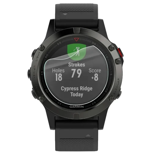 Folia ochronna na ekran zegarka Bizon Watch Film HydroFlex do Garmin Fenix 5 (47 mm), 6 sztuk (2/5)