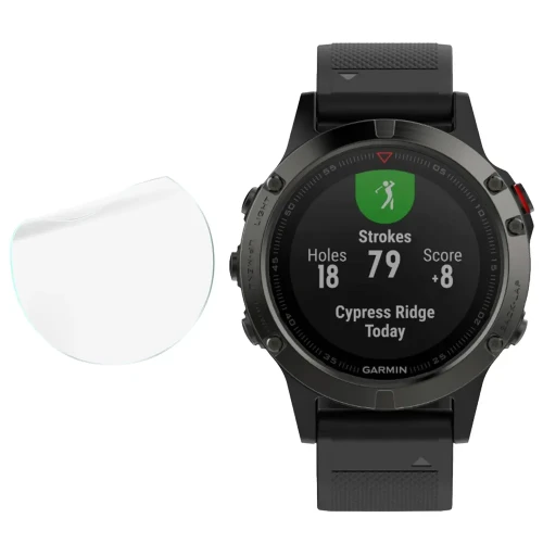 Folia ochronna na ekran zegarka Bizon Watch Film HydroFlex do Garmin Fenix 5 (47 mm), 6 sztuk (4/5)