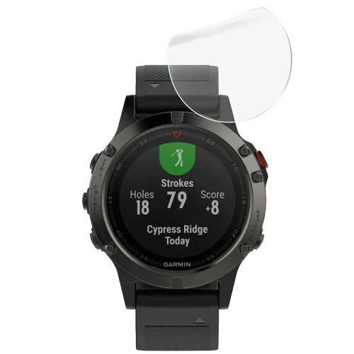 Folia ochronna na ekran zegarka Bizon Watch Film HydroFlex do Garmin Fenix 5 (47 mm), 6 sztuk (5/5)