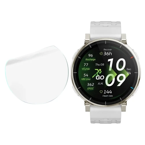 Folia ochronna na ekran zegarka Bizon Watch Film HydroFlex do Amazfit Active 3 Premium, 6 sztuk (4/5)
