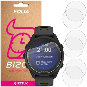 Folia ochronna na ekran zegarka Bizon Watch Film HydroFlex do Garmin Forerunner 70, 6 sztuk