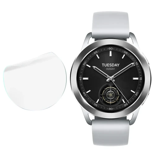Folia ochronna na ekran zegarka Bizon Watch Film HydroFlex do Xiaomi Watch S3 47mm, 6 sztuk (4/5)