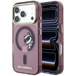 Etui Karl Lagerfeld Peekaboo Logo do MagSafe do iPhone 18 Pro / 17 Pro, burgundowe
