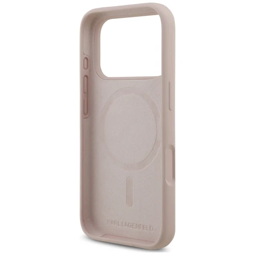 Etui Karl Lagerfeld Silicone Karl & Choupette Ring do MagSafe do iPhone 18 Pro Max / 17 Pro Max, różowe (7/8)