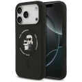 Etui Karl Lagerfeld Silicone Karl & Choupette Ring do MagSafe do iPhone 18 Pro Max / 17 Pro Max, czarne (1/8)