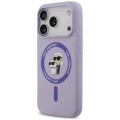 Etui Karl Lagerfeld Silicone Karl & Choupette Ring do MagSafe do iPhone 18 Pro / 17 Pro, fioletowe (2/8)