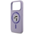 Etui Karl Lagerfeld Silicone Karl & Choupette Ring do MagSafe do iPhone 18 Pro / 17 Pro, fioletowe (6/8)