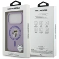 Etui Karl Lagerfeld Silicone Karl & Choupette Ring do MagSafe do iPhone 18 Pro / 17 Pro, fioletowe (8/8)